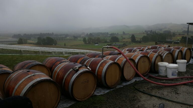 Barrel washing at Fancrest Estate