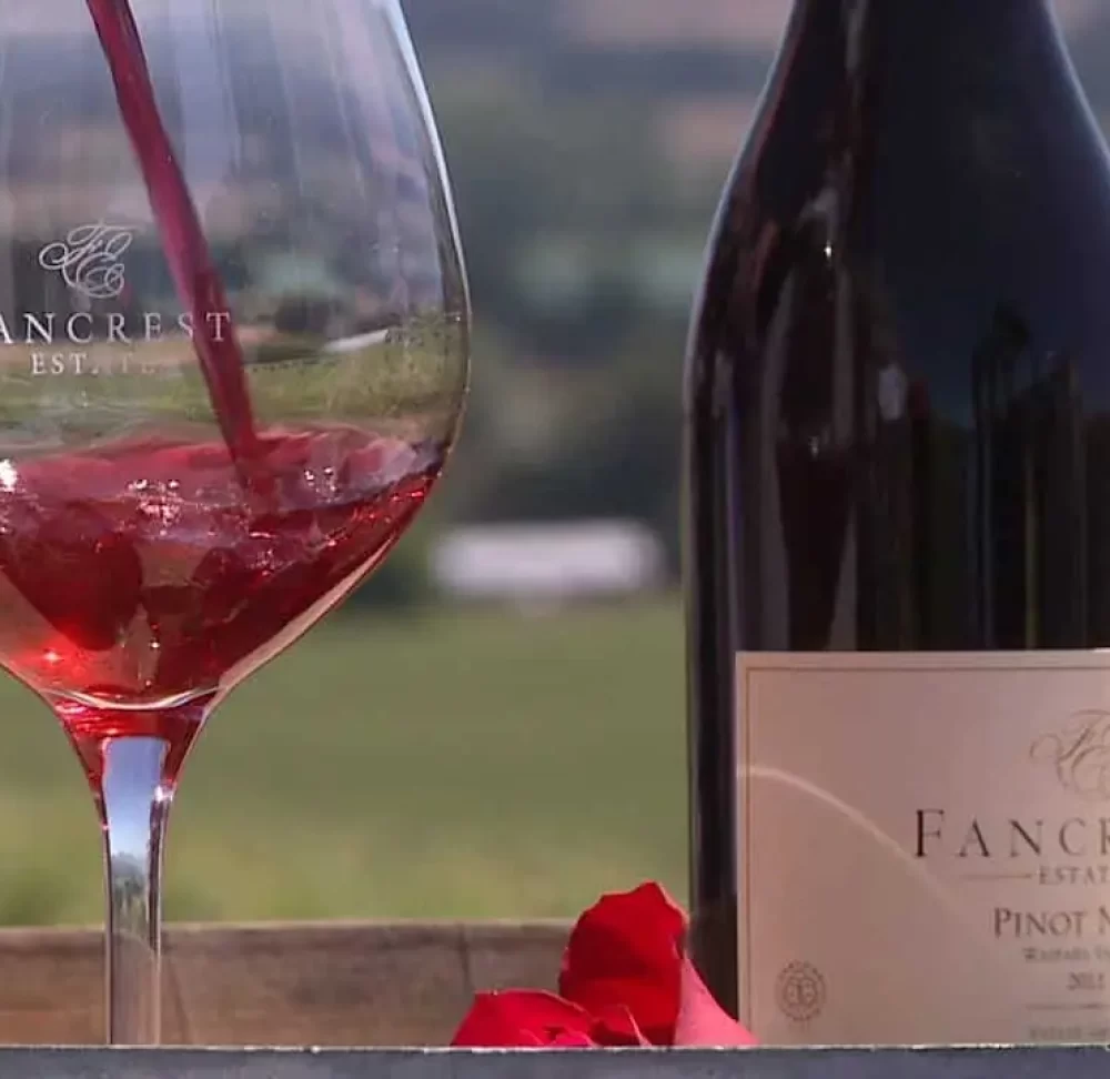 Fancrest Estate Waipara Winery and Vineyard Pinot Noir Pouring into glass
